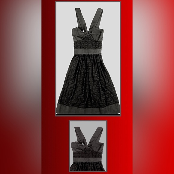 Moschino Dresses & Skirts - Size 8 Black Eyelet/Lace Strap Dress EU Size 38 (US Size 8) by BOUTIQUE MOSCHINO